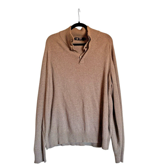 JCrew Sz XL 100% Cotton Sweater Neutral‎ Light Academia Cabincore Preppy - Picture 1 of 12
